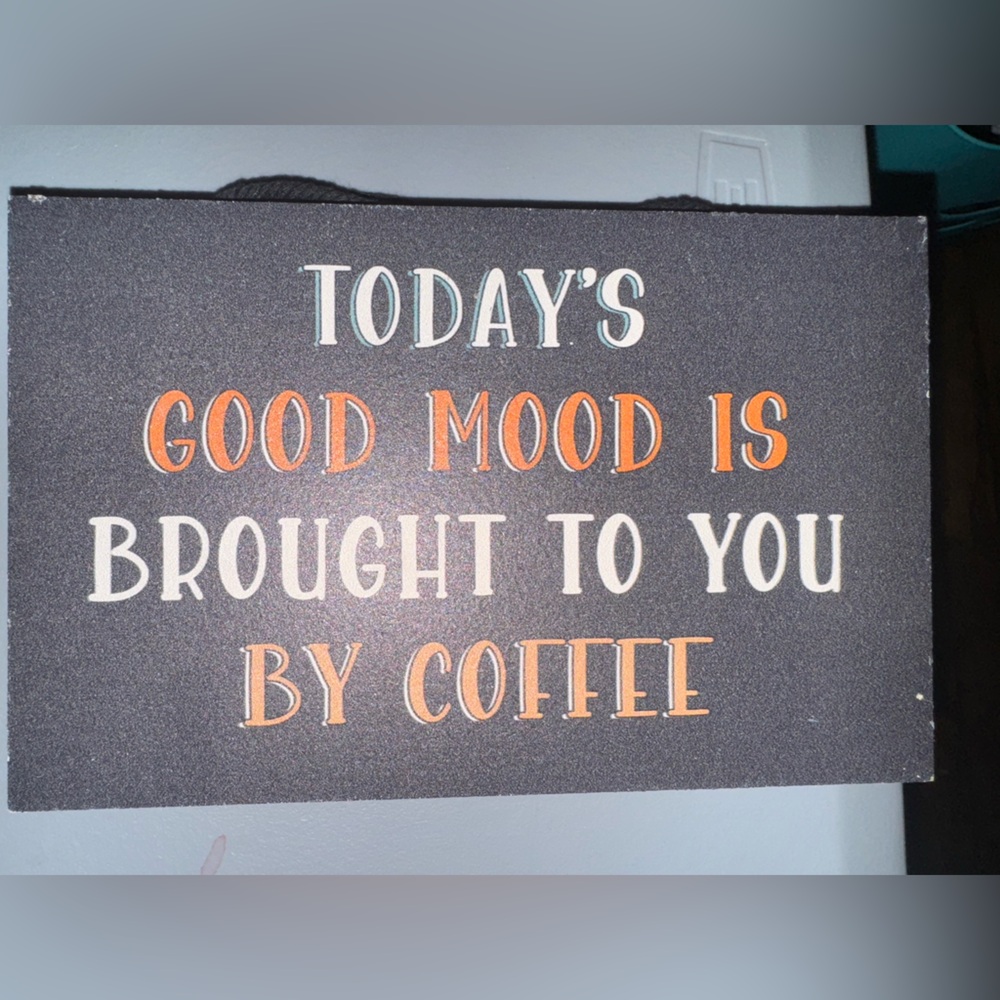 Gray Coffee Quote Wall Art